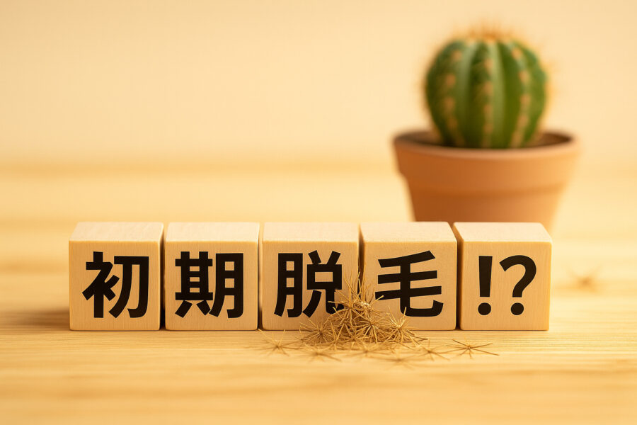 初期脱毛を連想させるイメージ絵